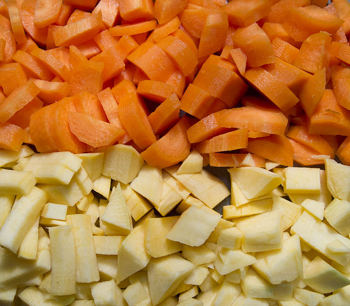Poêlée de rutabagas aux lardons et aux carottes